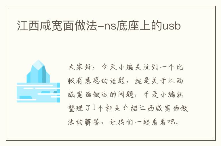 江西咸宽面做法-ns底座上的usb