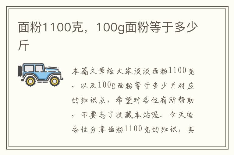 面粉1100克，100g面粉等于多少斤