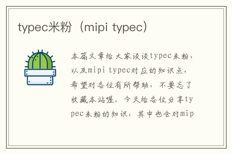 typec米粉（mipi typec）