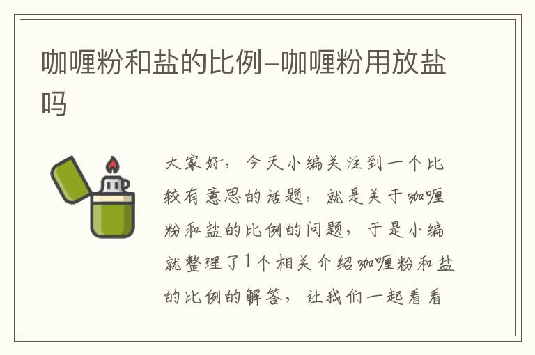 咖喱粉和盐的比例-咖喱粉用放盐吗